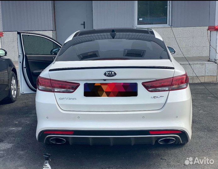 Kia optima 4 спойлер черный глянец