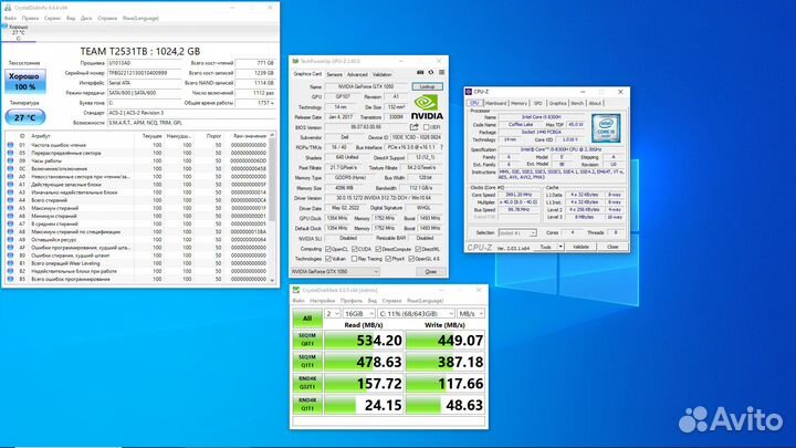 Профессиональный ноутбук Dell: Intel i5-8300H (2.3