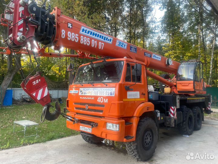 Аренда и услуги автокрана-вездехода, 33 м, с гуськом 9 м