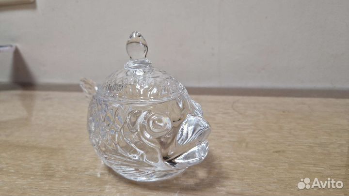 Икорница стеклянная новая