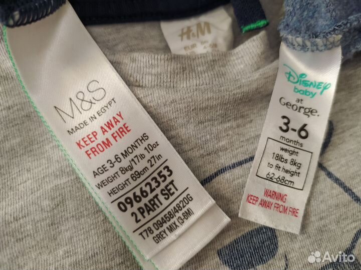 Пакет вещей для мальчика 3-6 мес (62-68 см)