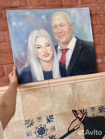 Картина маслом на холсте портрет по фото
