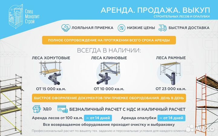 Опалубка крупнощитовая в аренду. Продажа