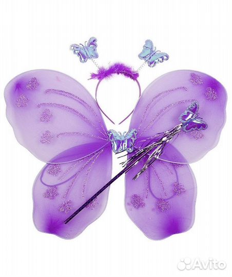 Крылья феи бабочки карнавальный костюм