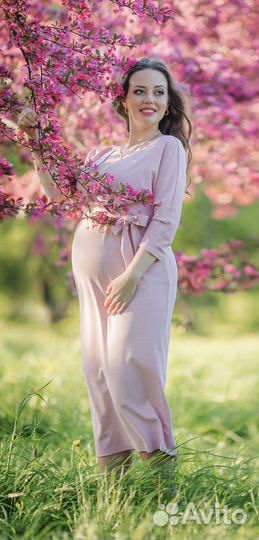 Платье с блестками для беременных и кормящих мам