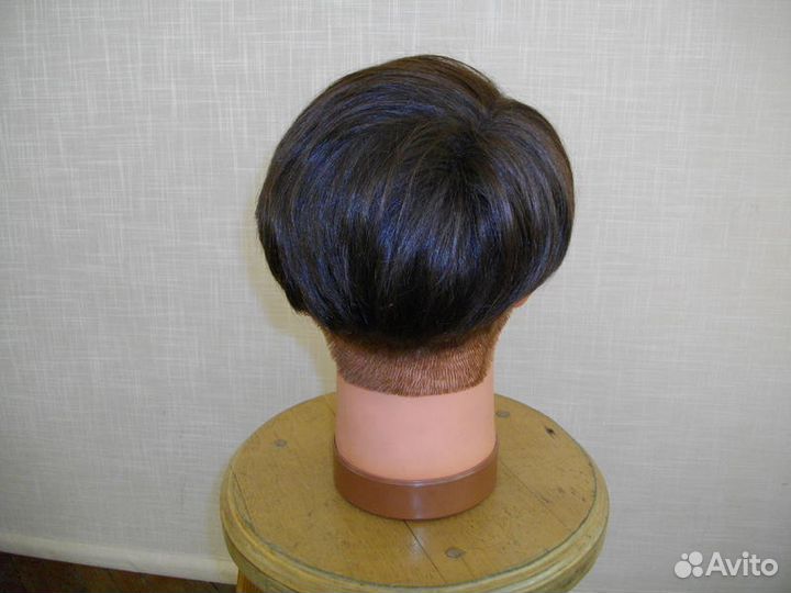 Мужской парик из натуральных волос