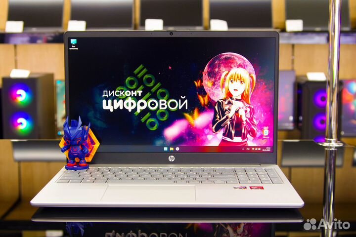 Ноутбук HP 15 IPS Ryzen 5 7520U DDR5-8Gb SSD-512Gb