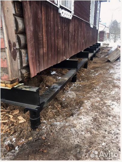 Ремонт фундамента винтовыми сваями под ключ