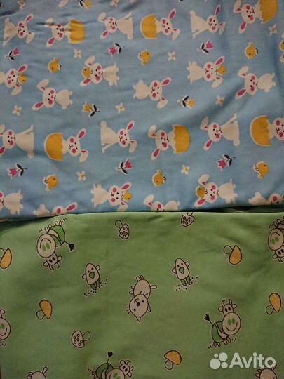 Две новых хлопковых пеленки