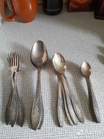 Столовые приборы из мельхиора СССР