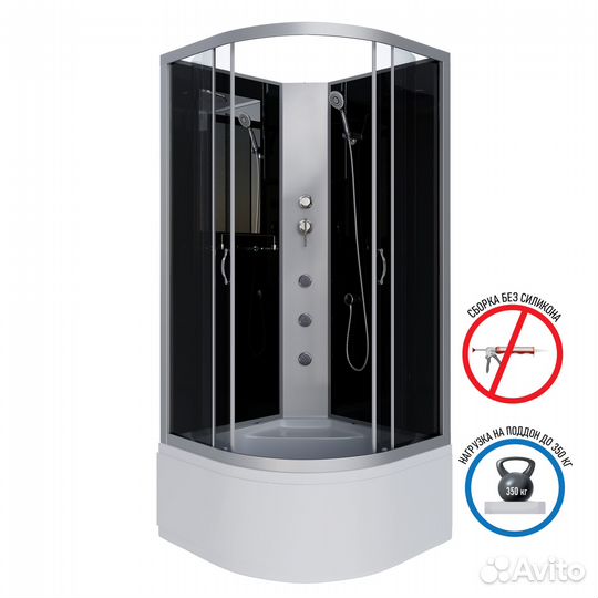 Душевая кабина Niagara Classic NG-2507-14BKG (80х80х200)