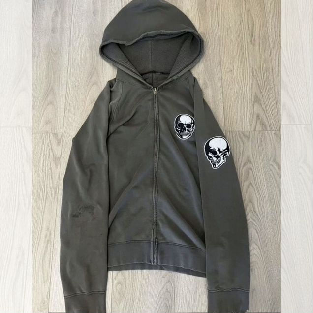 Худи Number (N)ine SS04 Double Skull Zip Up Hoodie