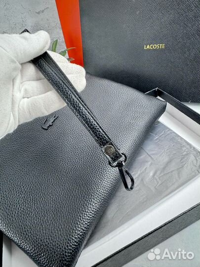 Кожаный клатч Lacoste