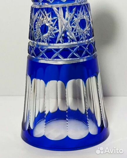 Пара хрустальных бокалов-рог дхз