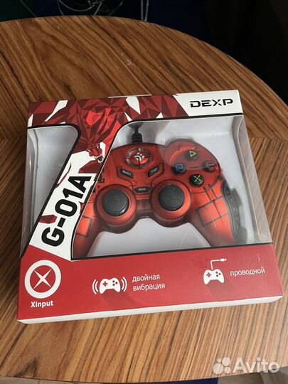 Геймпад проводной dexp G-01A красный