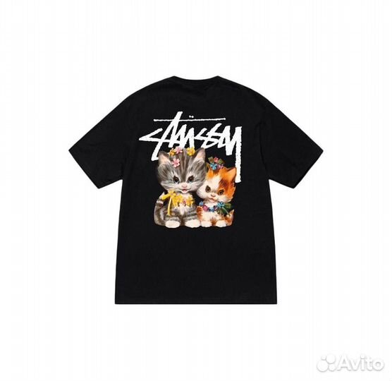 Футболка stussy logo kittens tee SS23