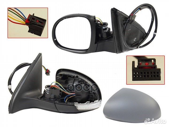 Зеркало VW tiguan 07-16 LH обогрев, поворот