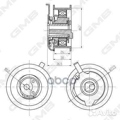 Ролик натяжной ремня грм GTB0270 GMB