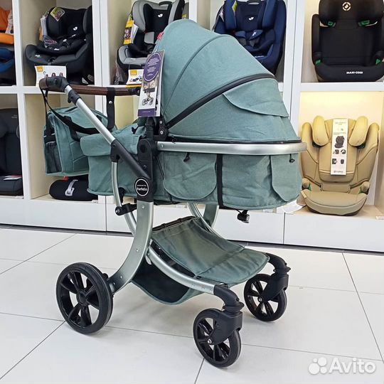 Коляска трансформер Farfello Aimile Silver Изумруд