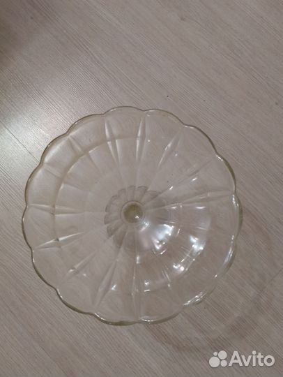 Фруктовница на ножке стекло СССР