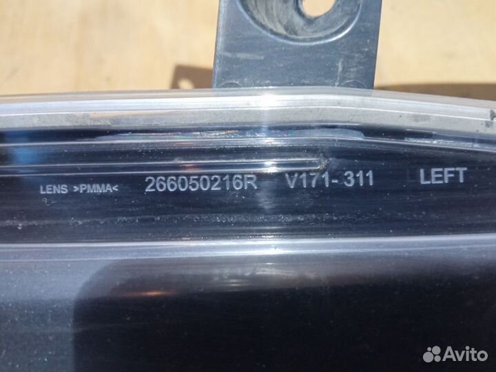 Фара противотуманная левая для renault kaptur