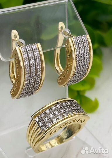 Серьги, кольцо