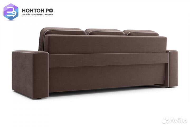 Диван еврокнижка Берген 3-х местный коричневый