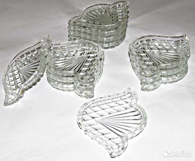 Хрустальные розеточки из СССР - 6 штук