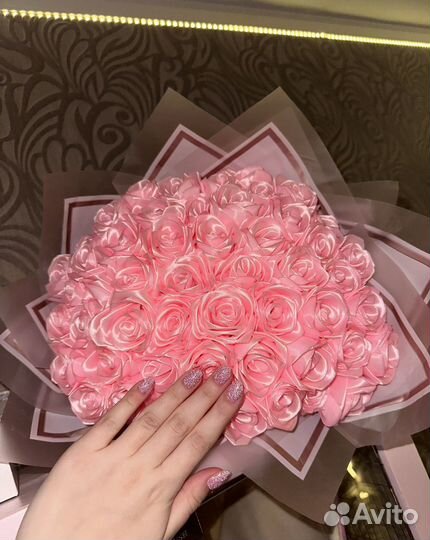 Букет из атласных лент