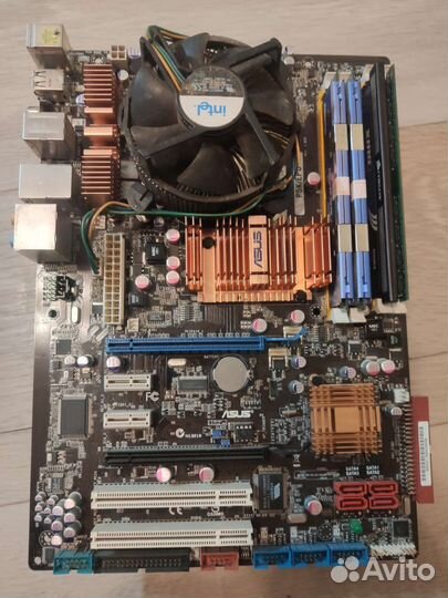 Мп asus 775 p5k/epu+pentium d935+6 озу