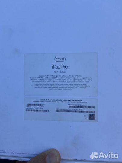 iPad pro 12 9 128GB Wi-Fi Cellular