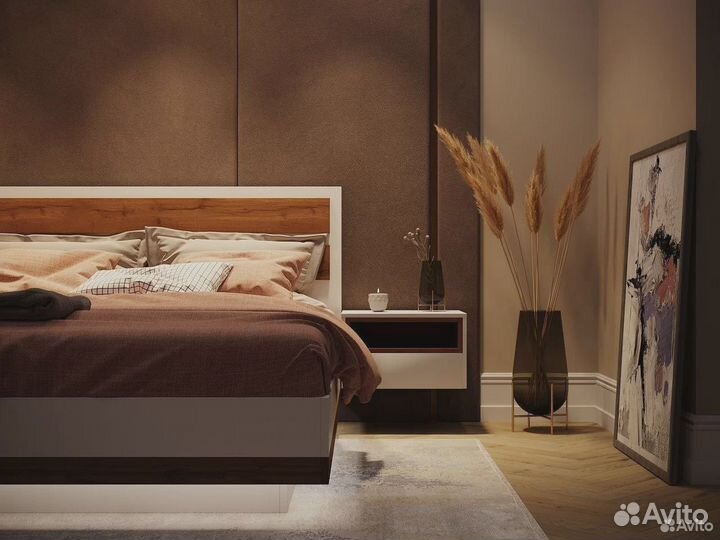 Кровать Rialto Парящая Белый Дуб Вотан 140х200