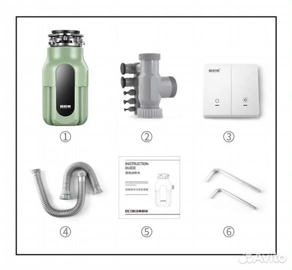 Измельчитель отходов Aixchujia J11-Y85L3 диспоузер