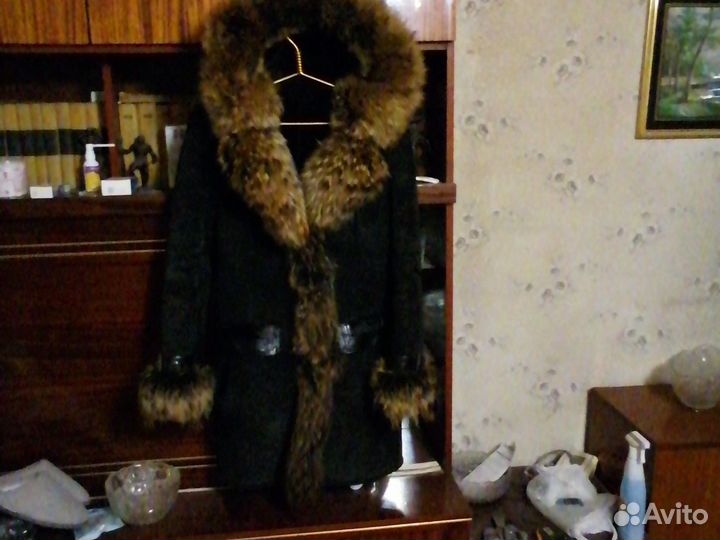 Дубленка женская зимняя размер 50 52