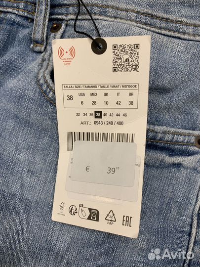 Джинсы zara 38