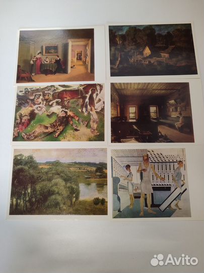 Русский музей живопись открытки 1986 гг