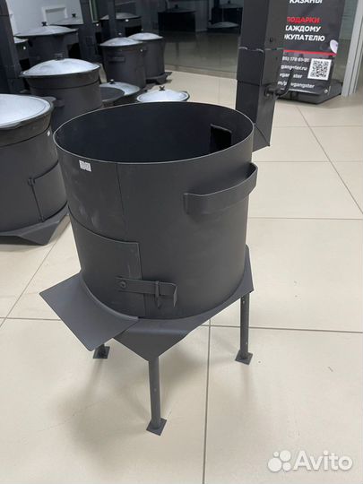 Печь с трубой для 10-12л казана 2мм