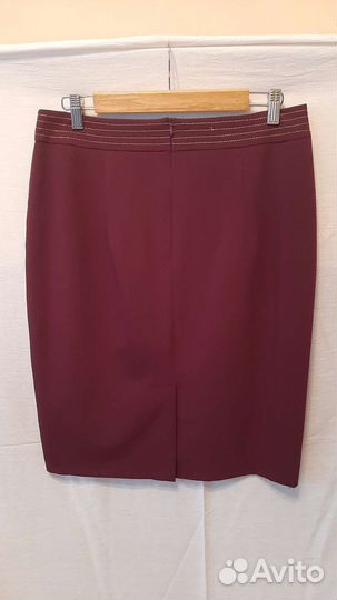 Юбка прямая бордо