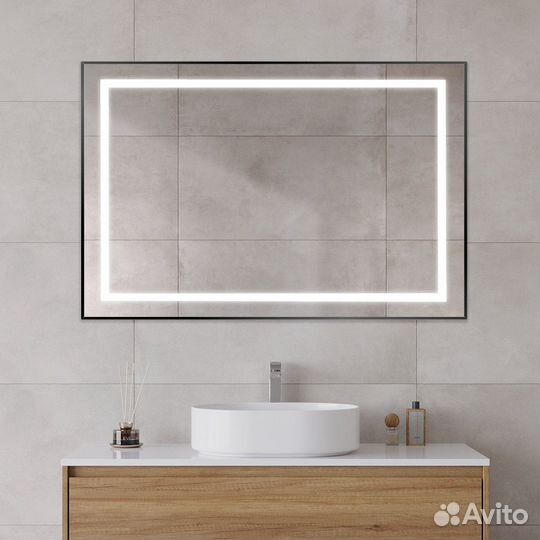 Зеркало BelBagno SPC-kraft-1200-800-sens-nero с п