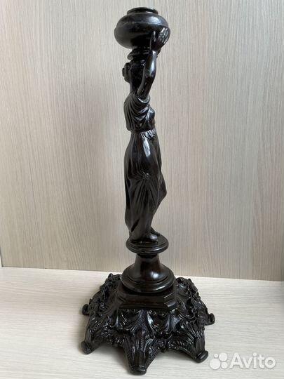 Подсвечник Девушка Касли Тепляков 1896 год чугун