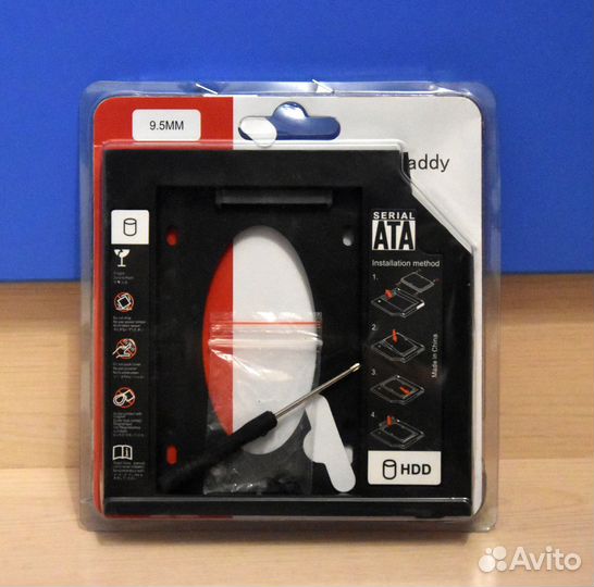 Переходник, салазки SSD Optibay SATA 9,5 и 12,7 мм