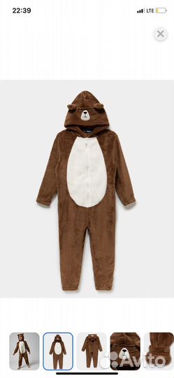 Костюм Кигуруми медведь 98 104
