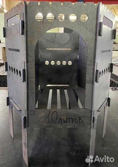 Печь разборная для казана 10л,12л.2,5мм, чехол