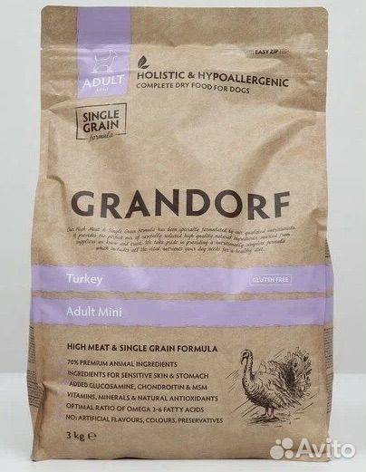 Корм для собак Grandorf / Грандорф 3 кг