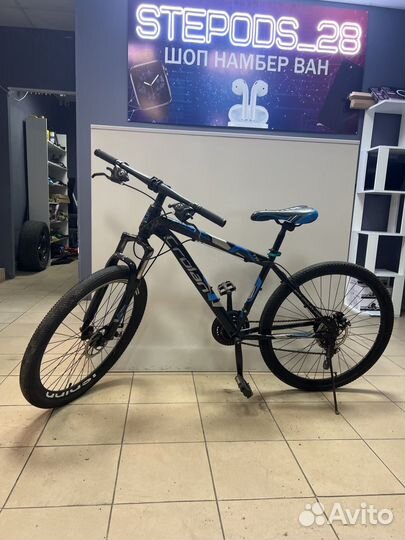 Велосипед черно-синий crolan 26 колёса