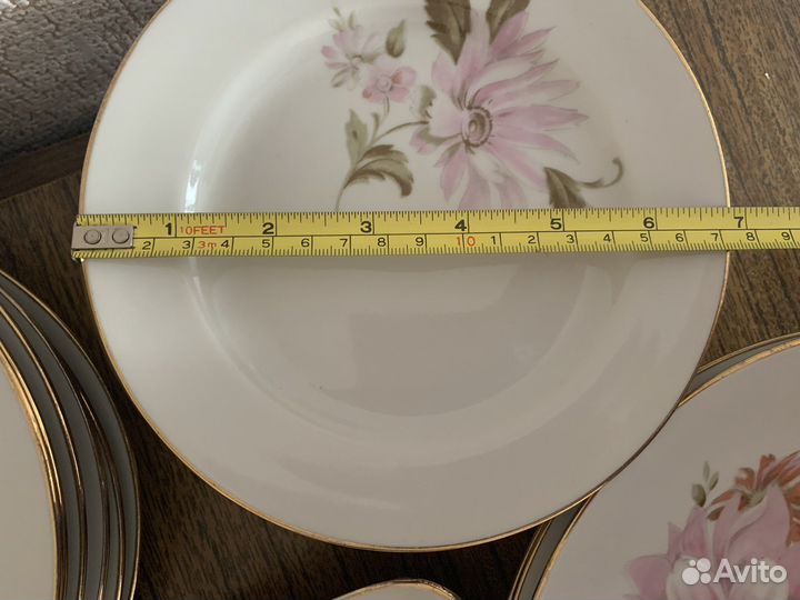 Набор столовой посуды СССР. Фарфор. Дулево