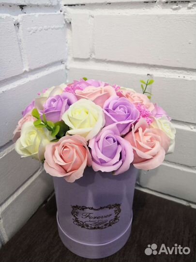 Букет роз из мыла