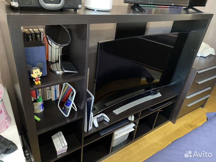 Стелаж икеа с нишей под тв