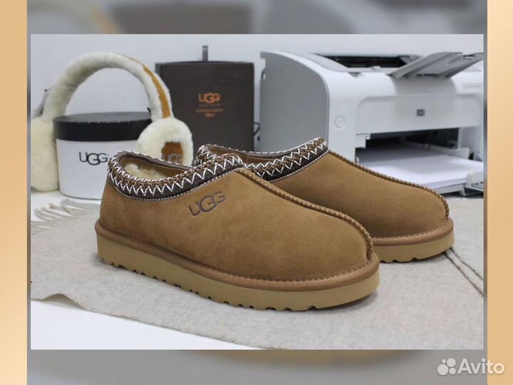 Угги original Ugg Tasman Slipper Светло коричневого цвета