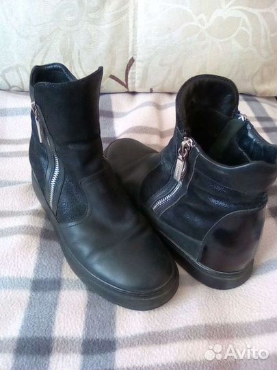 Сапожки,короткие,натуральная кожа